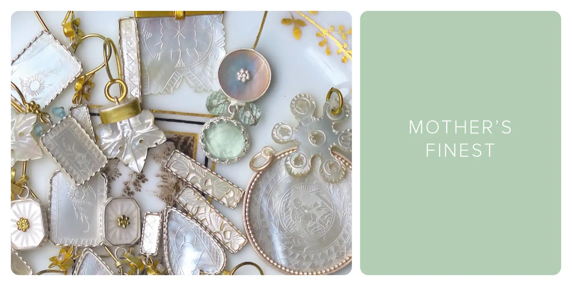 Schmuck aus alten Perlmuttobjekten